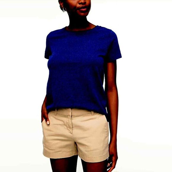 J Crew Chino Broken-in Shorts 100% Cotton Womens Size 4 Tan Brown - Picture 1 of 12